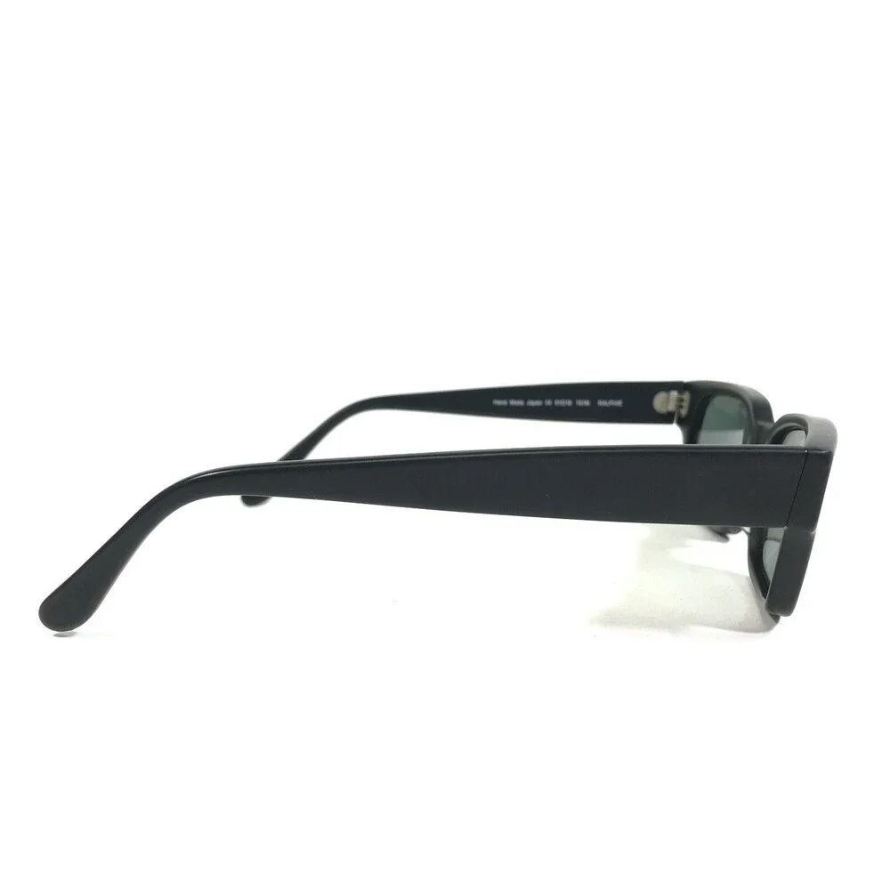 Morgenthal Frederics Sunglasses 101M RALPHIE Matte Black Frames w Green Lenses